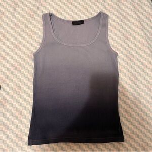 The limited stretch blue ombré ribbed tank